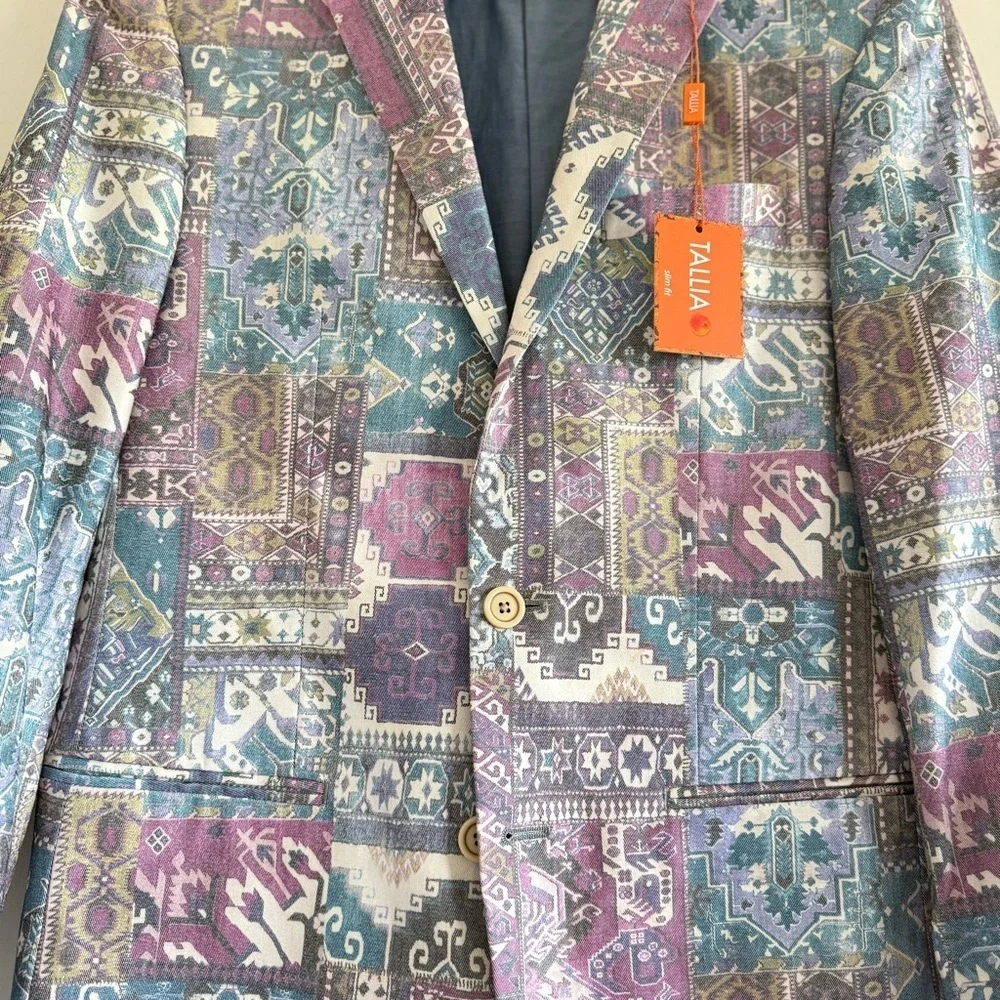 TALLIA sport coat Multicolor Patterned Blazer size SP16 nwt